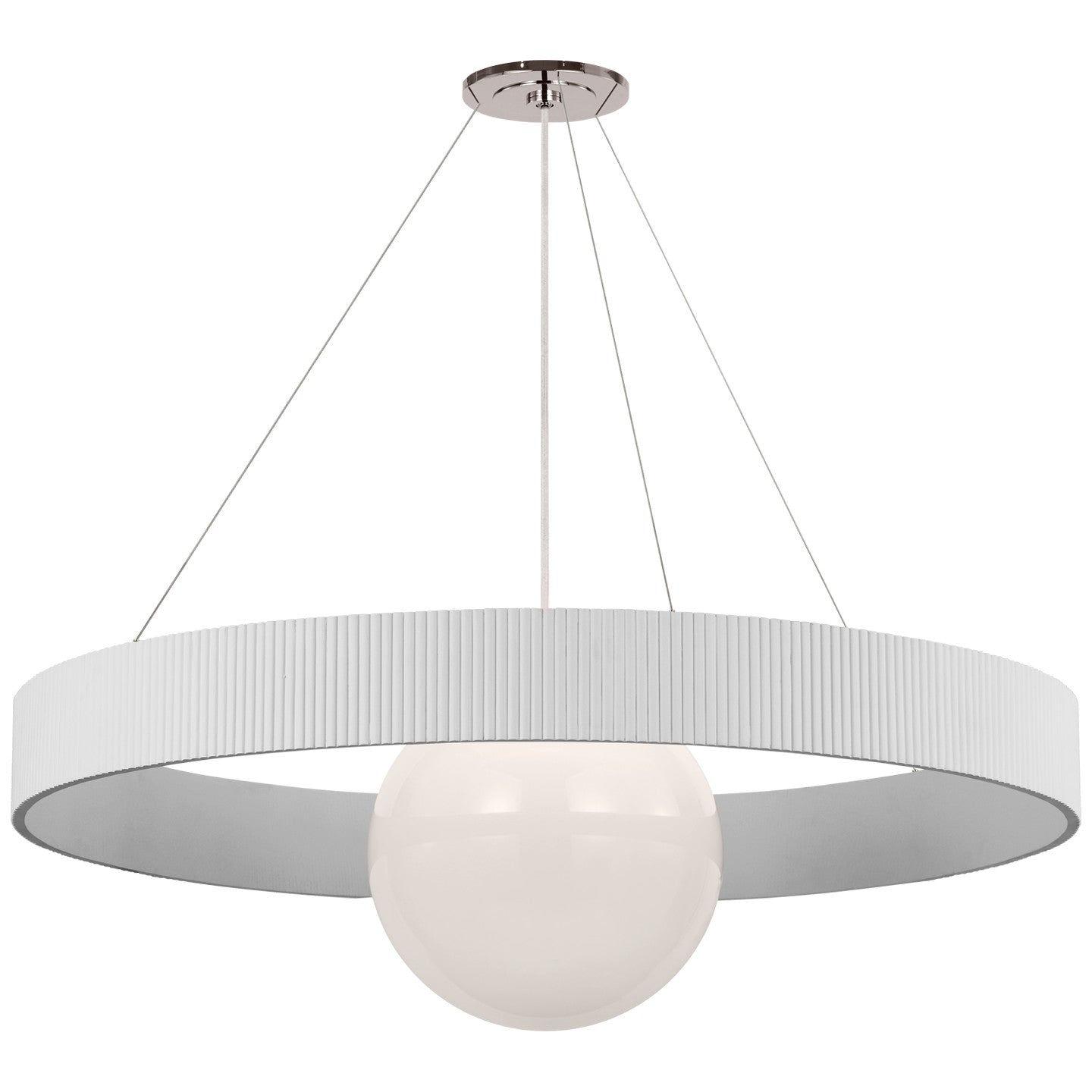 Visual Comfort Signature Canada - WS 5002PN/WHT-WG - LED Chandelier - Arena - Polished Nickel and White Glass