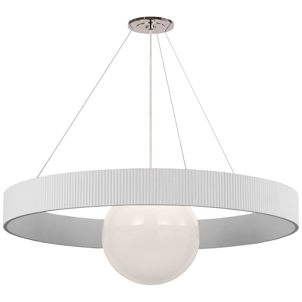 Visual Comfort Signature Canada - WS 5002PN/WHT-WG - LED Chandelier - Arena - Polished Nickel and White Glass