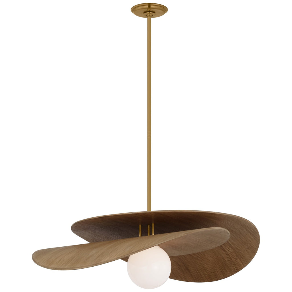 Visual Comfort Signature Canada - WS 5050HAB/NO-WG - LED Pendant - Mahalo - Hand-Rubbed Antique Brass and Natural Oak