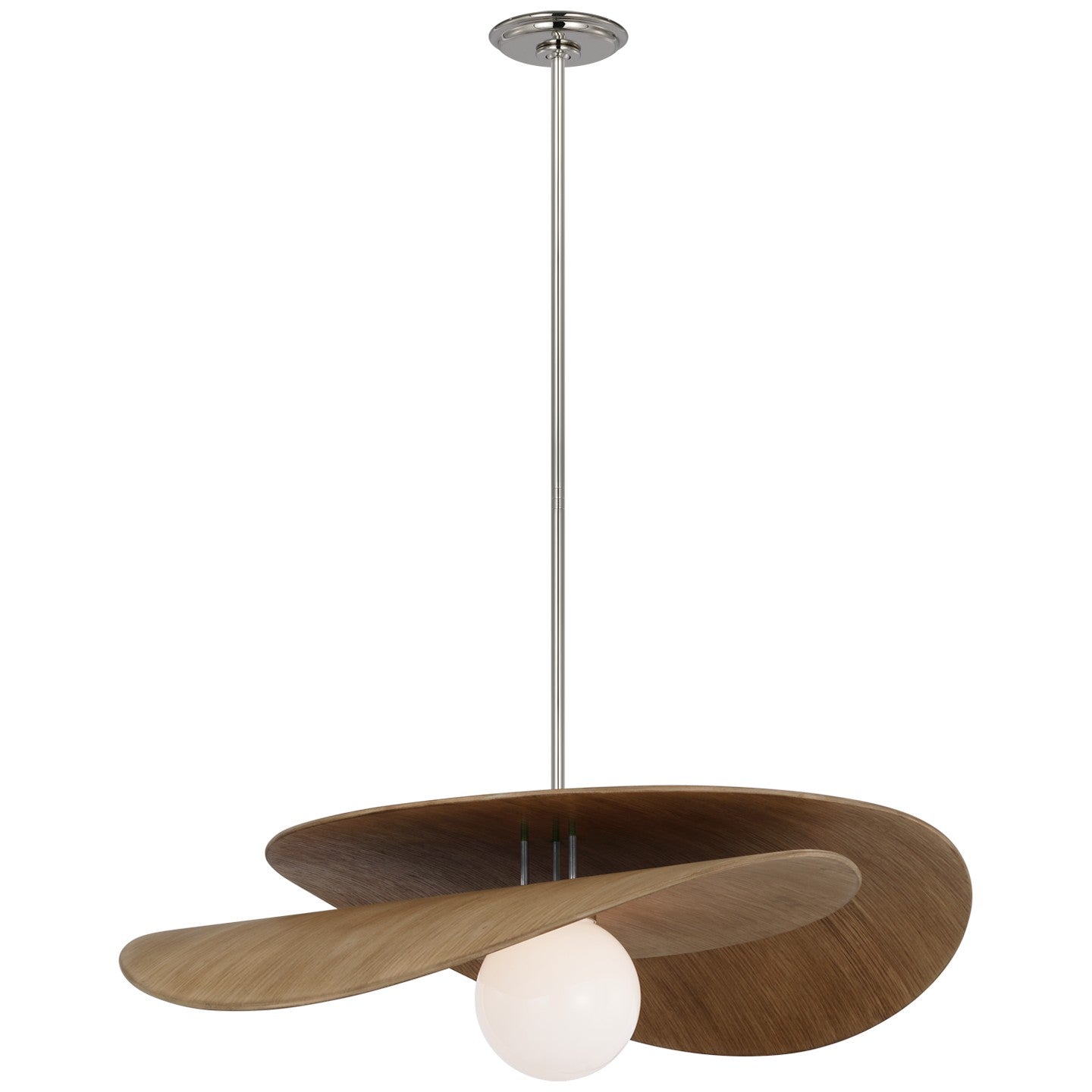 Visual Comfort Signature Canada - WS 5050PN/NO-WG - LED Pendant - Mahalo - Polished Nickel and Natural Oak