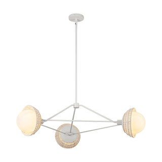 Alora Canada - CH490340WHOP - Three Light Chandelier - Perth - White/Opal Glass
