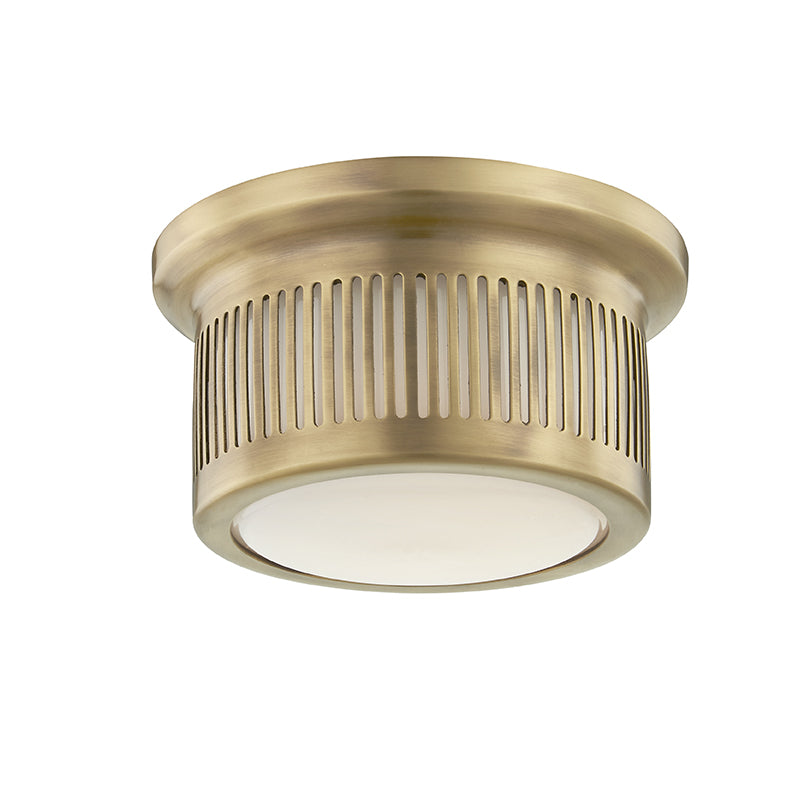 Rooney Flush Mount, Aged Brass