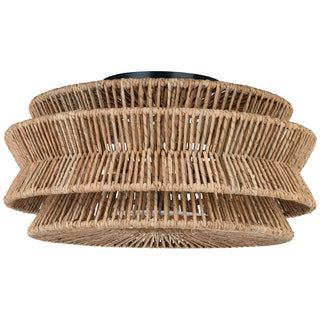 Visual Comfort Signature Canada - CHC 4016BZ/NAB - LED Semi-Flush Mount - Antigua - Bronze and Natural Abaca