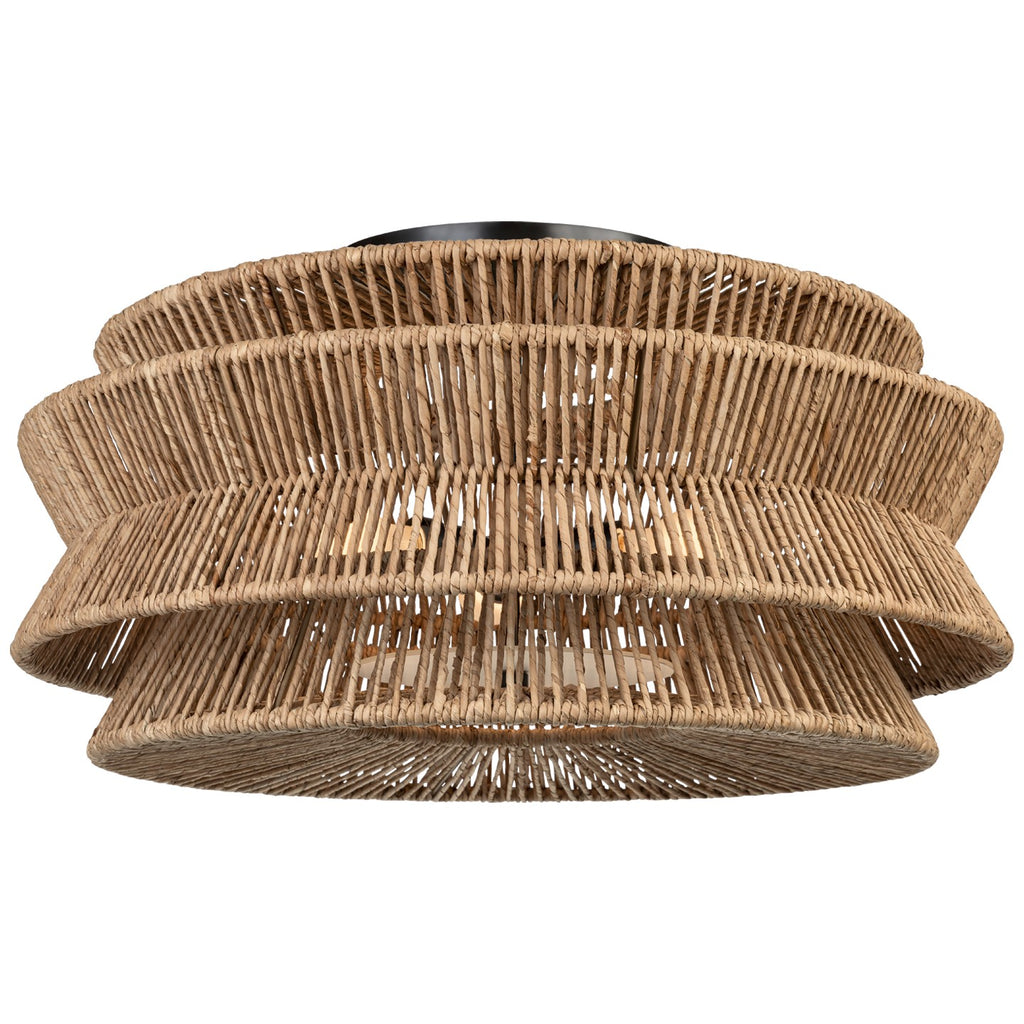 Visual Comfort Signature Canada - CHC 4017BZ/NAB - LED Semi-Flush Mount - Antigua - Bronze and Natural Abaca