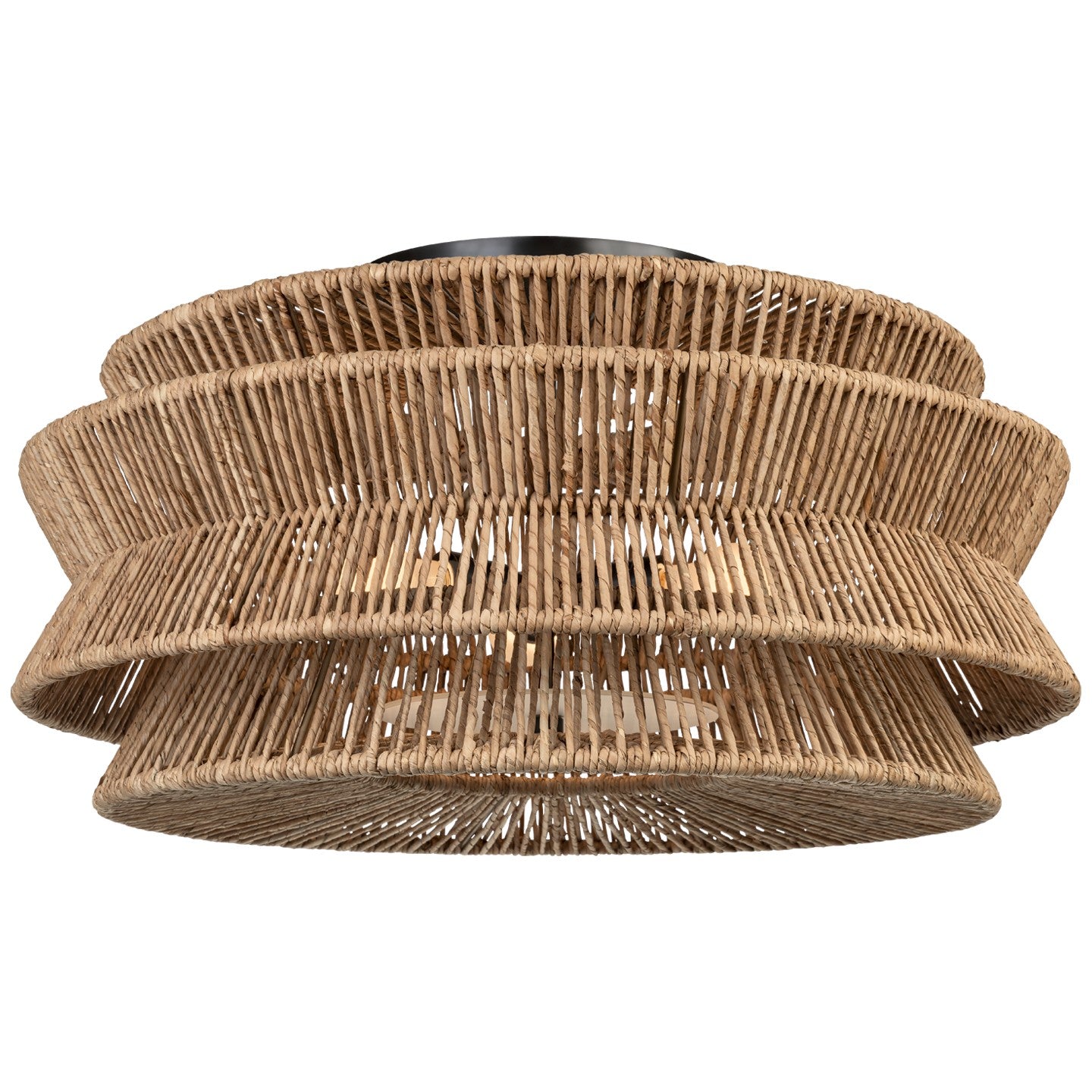 Visual Comfort Signature Canada - CHC 4017BZ/NAB - LED Semi-Flush Mount - Antigua - Bronze and Natural Abaca