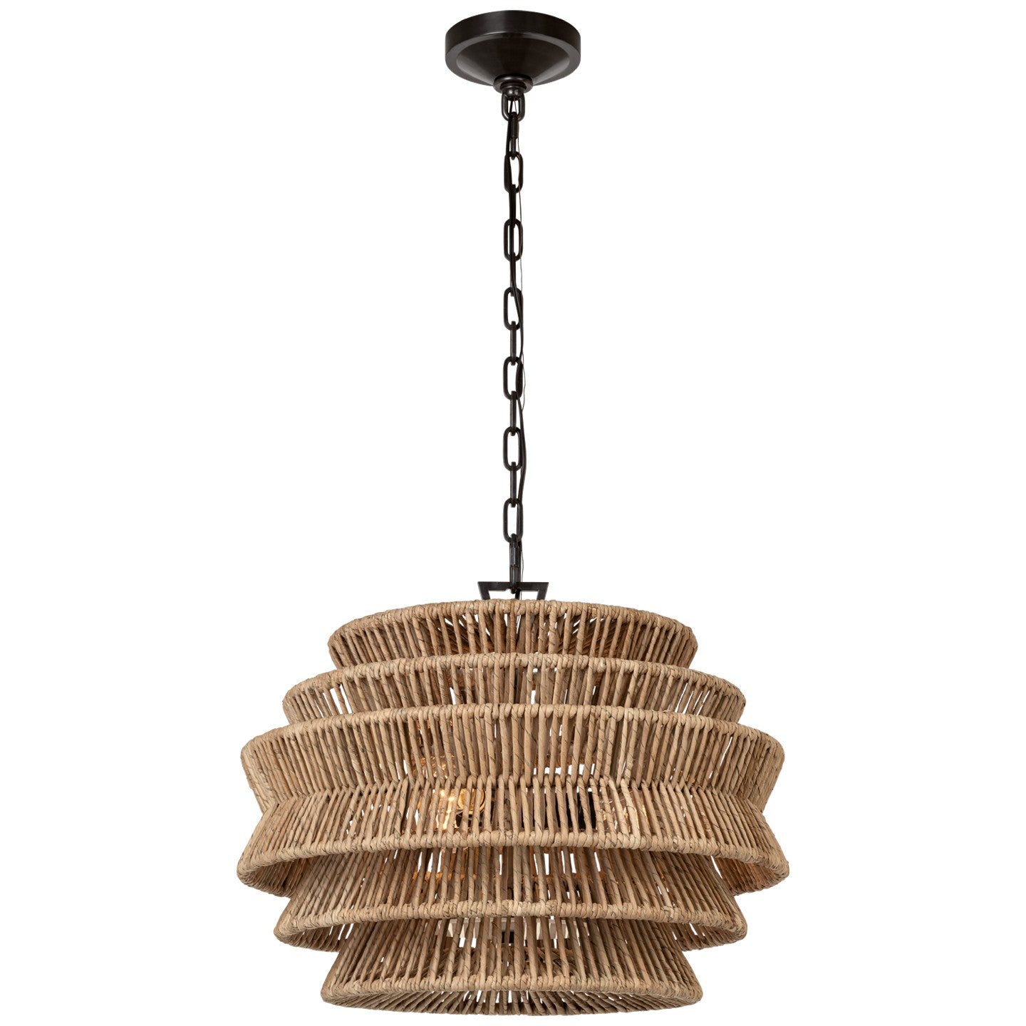 Visual Comfort Signature Canada - CHC 5015BZ/NAB - LED Chandelier - Antigua - Bronze and Natural Abaca