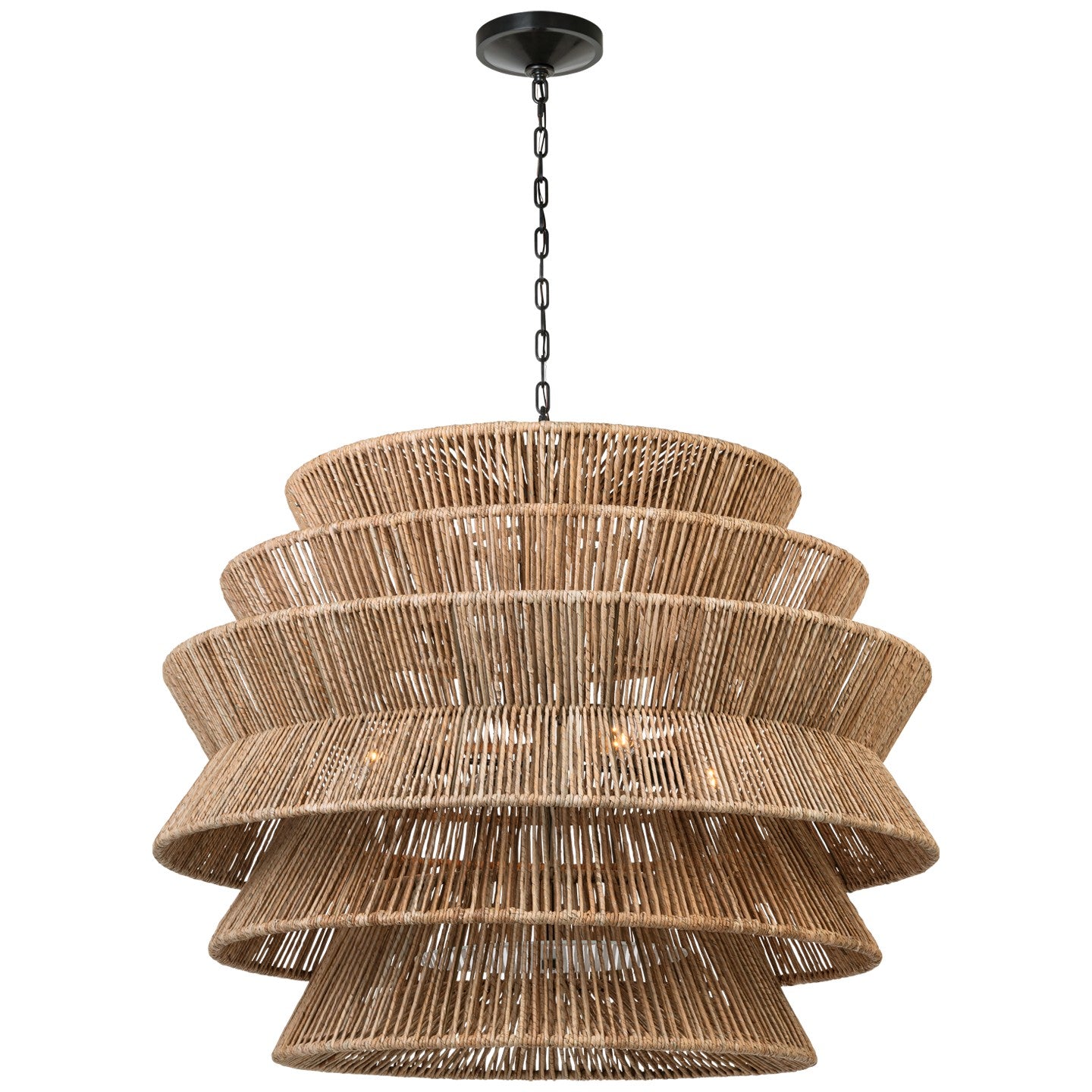 Visual Comfort Signature Canada - CHC 5017BZ/NAB - LED Chandelier - Antigua - Bronze and Natural Abaca