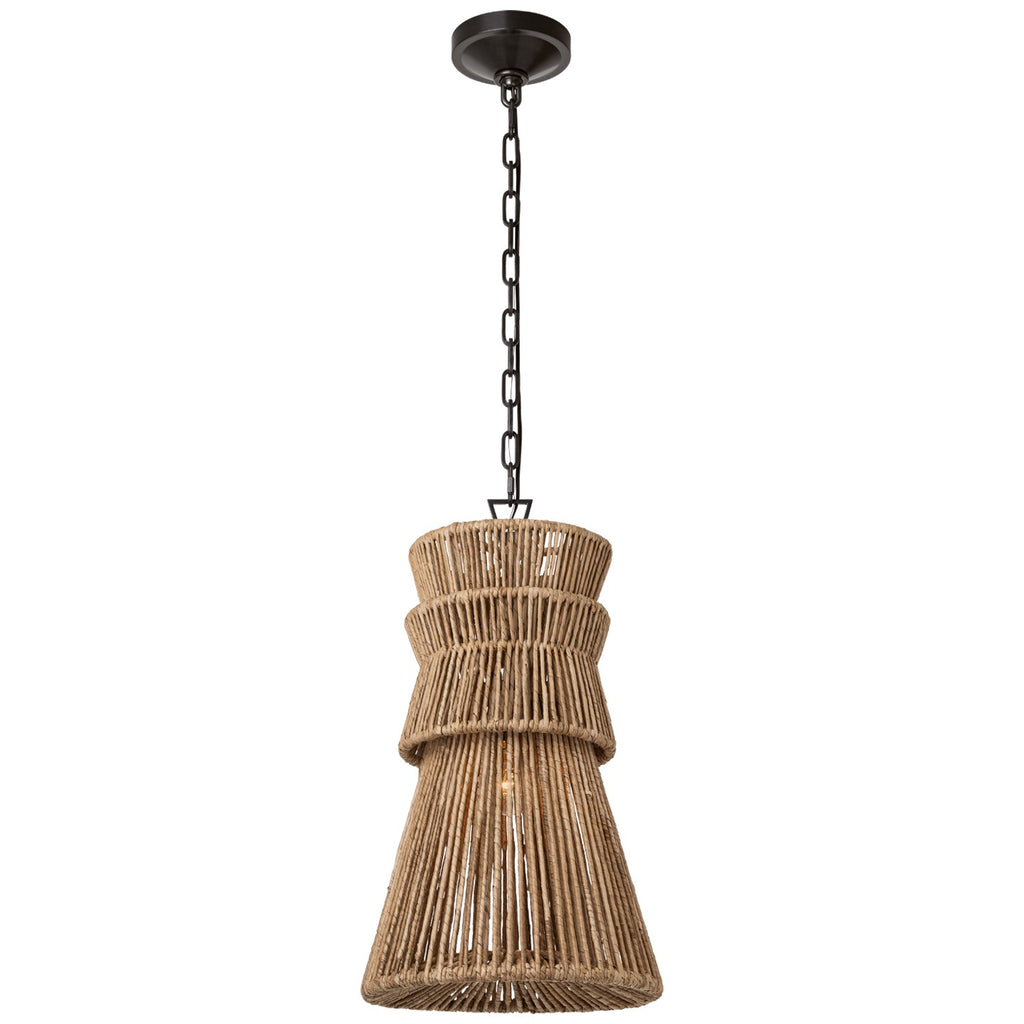 Visual Comfort Signature Canada - CHC 5021BZ/NAB - LED Pendant - Antigua - Bronze and Natural Abaca