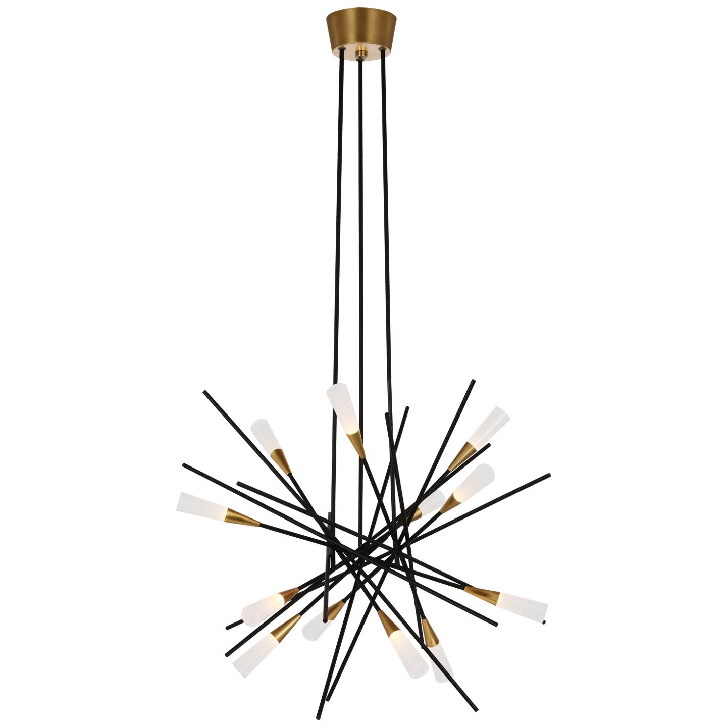 Visual Comfort Signature Canada - CHC 5605BLK - LED Chandelier - Stellar - Matte Black and Antique Brass