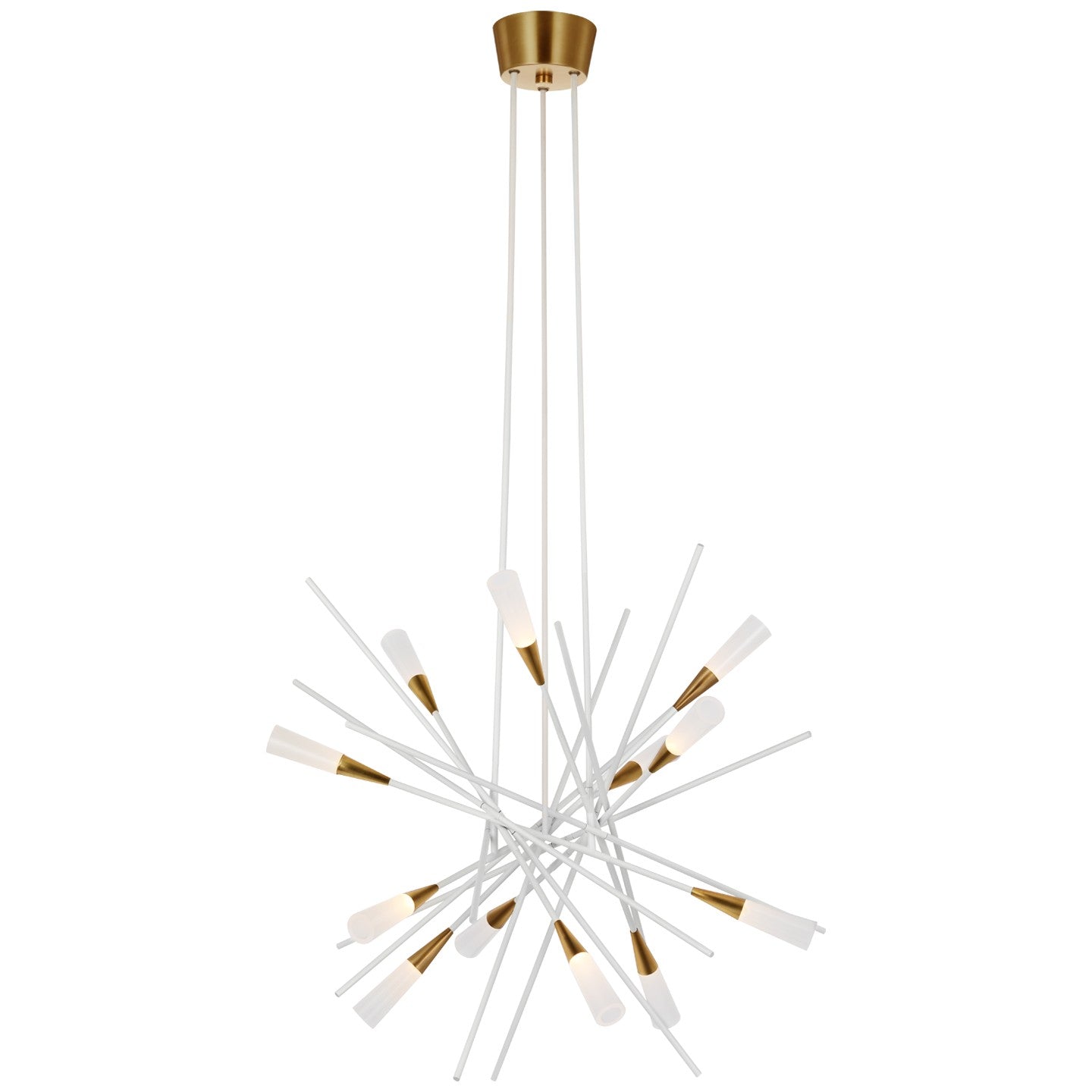 Visual Comfort Signature Canada - CHC 5605WHT - LED Chandelier - Stellar - Matte White and Antique Brass