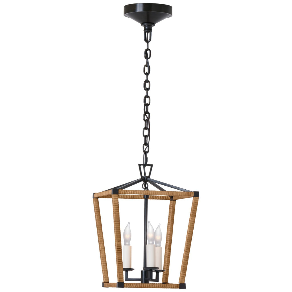 Visual Comfort Signature Canada - CHC 5875AI/NRT - LED Lantern - Darlana Wrapped - Aged Iron and Natural Rattan