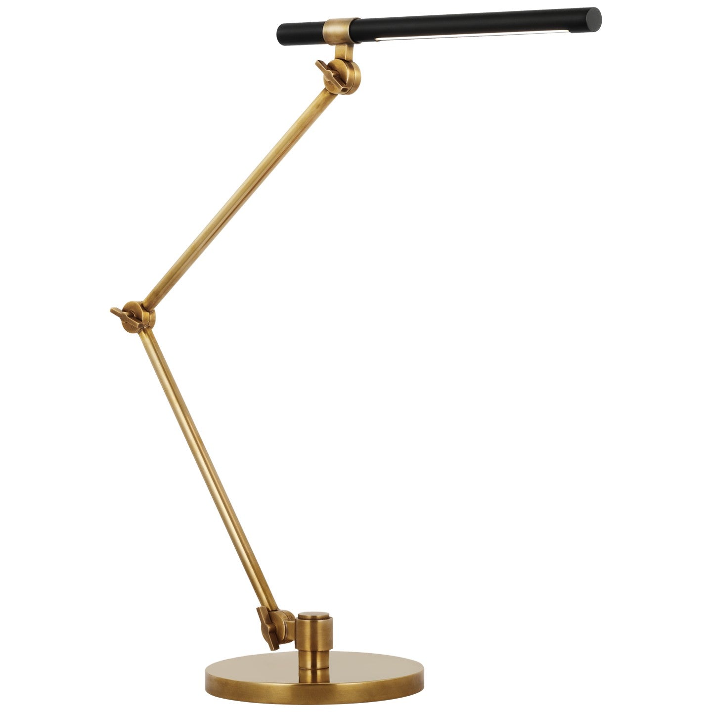 Visual Comfort Signature Canada - IKF 3506HAB/BLK - LED Desk Lamp - Heron - Hand-Rubbed Antique Brass and Matte Black