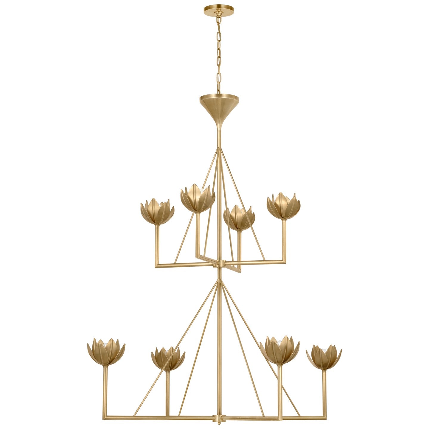 Visual Comfort Signature Canada - JN 5006AB - Eight Light Chandelier - Alberto - Antique-Burnished Brass