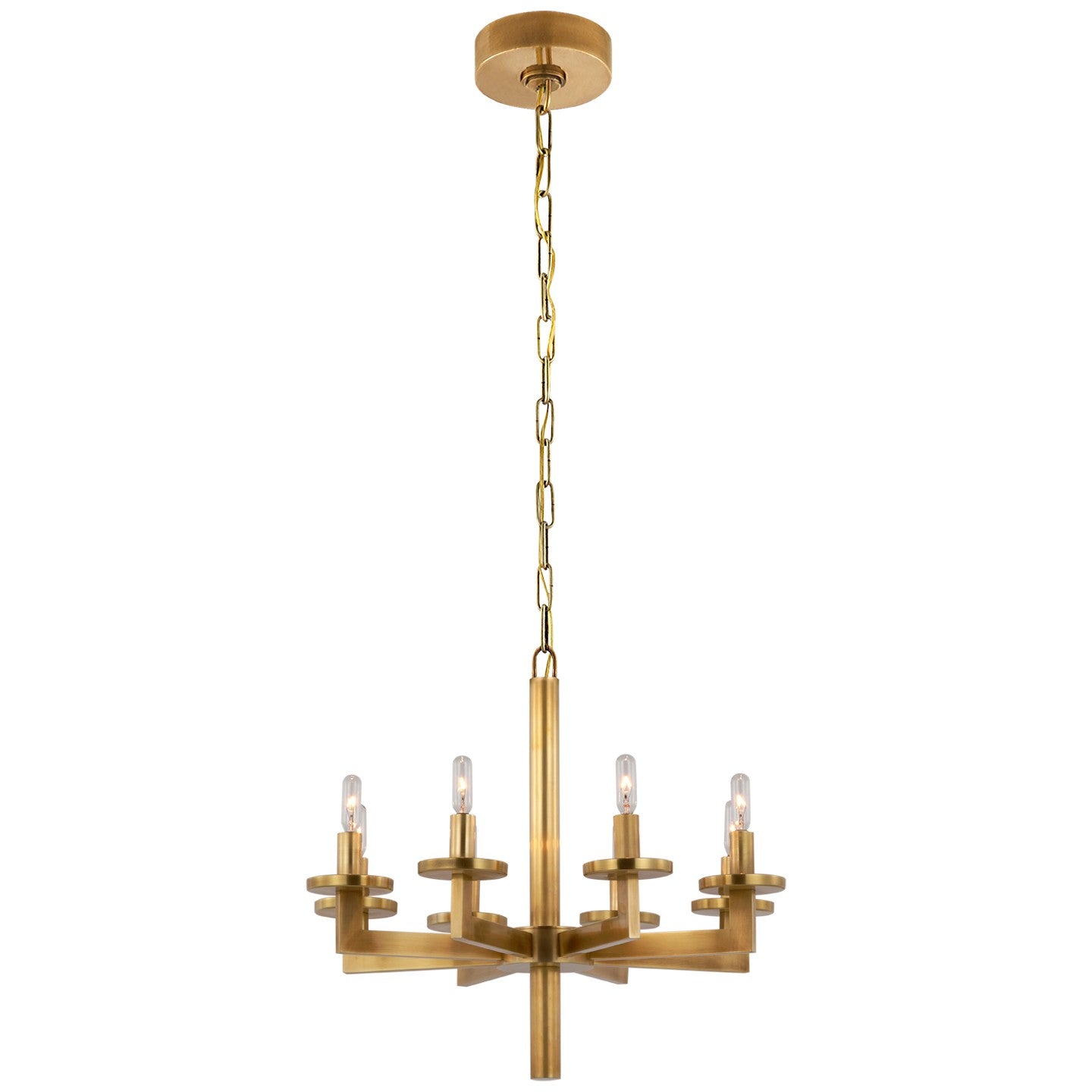 Visual Comfort Signature Canada - KW 5200AB - Eight Light Chandelier - Liaison - Antique-Burnished Brass