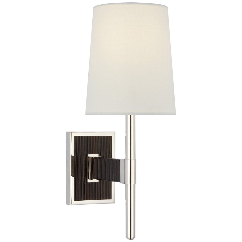 Visual Comfort Signature Canada - SK 2555PN/BRT-L - LED Wall Sconce - Elle - Polished Nickel and Black Rattan