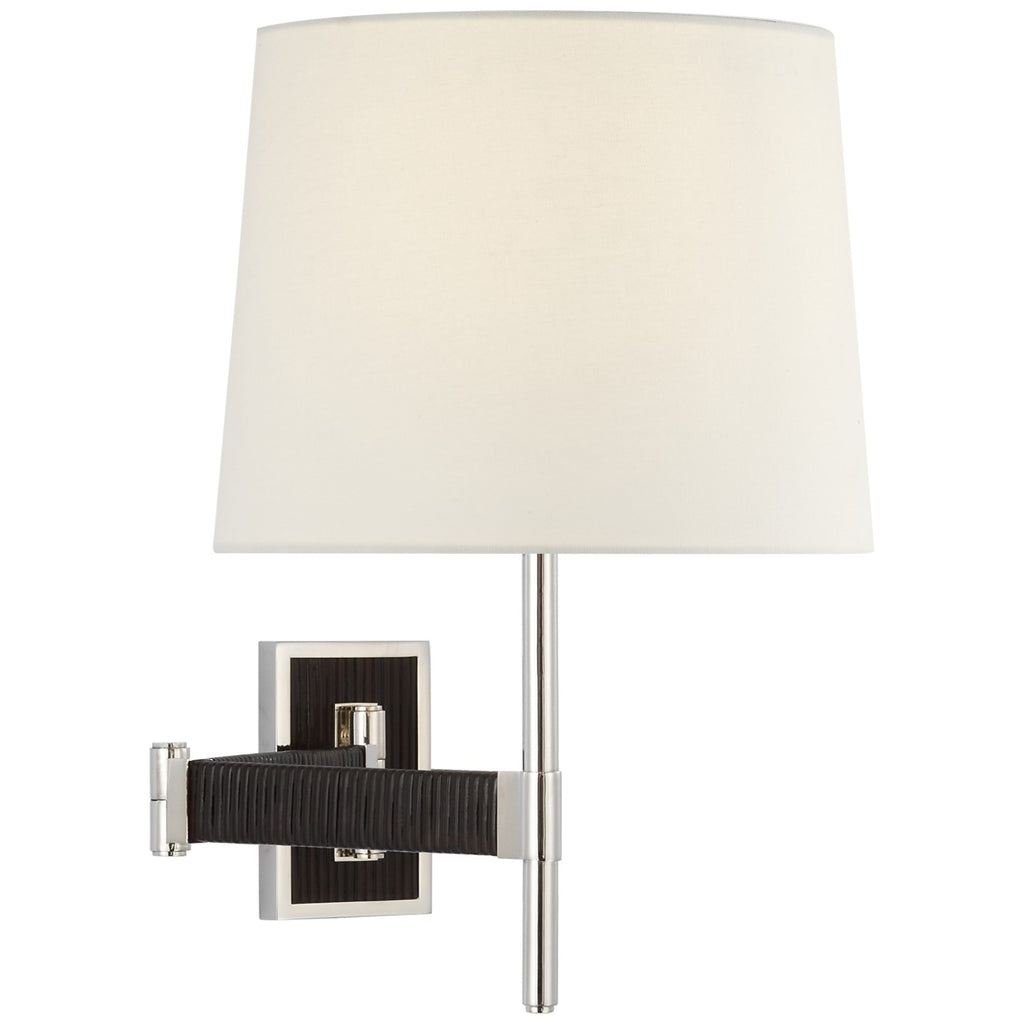 Visual Comfort Signature Canada - SK 2556PN/BRT-L - LED Wall Sconce - Elle - Polished Nickel and Black Rattan