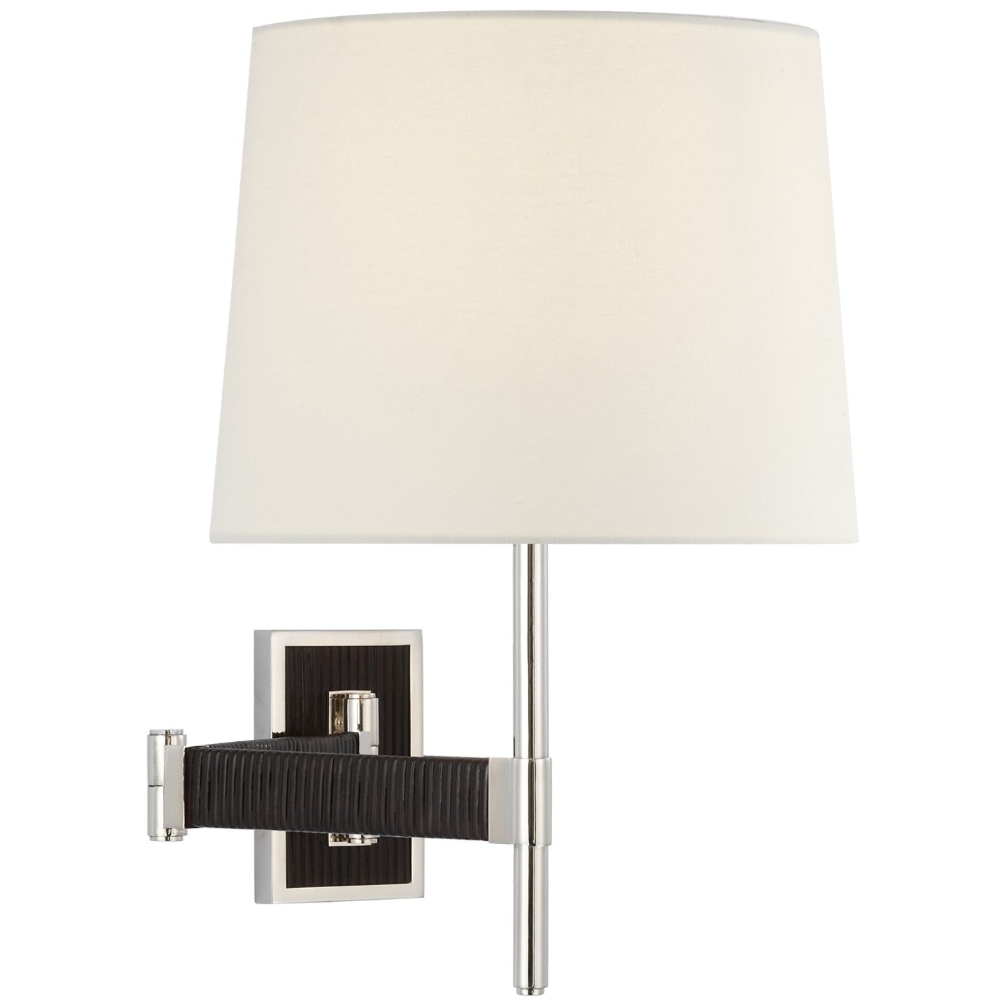 Visual Comfort Signature Canada - SK 2556PN/BRT-L - LED Wall Sconce - Elle - Polished Nickel and Black Rattan