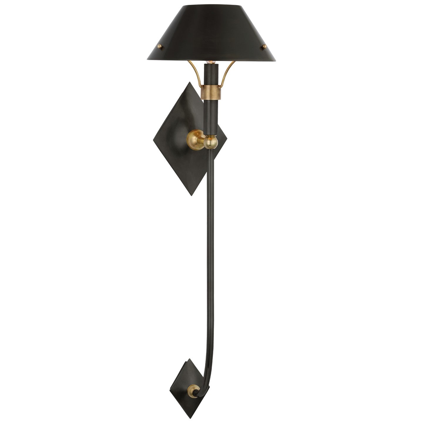 Visual Comfort Signature Canada - TOB 2723BZ/HAB-BZ - LED Wall Sconce - Turlington - Bronze and Hand-Rubbed Antique Brass