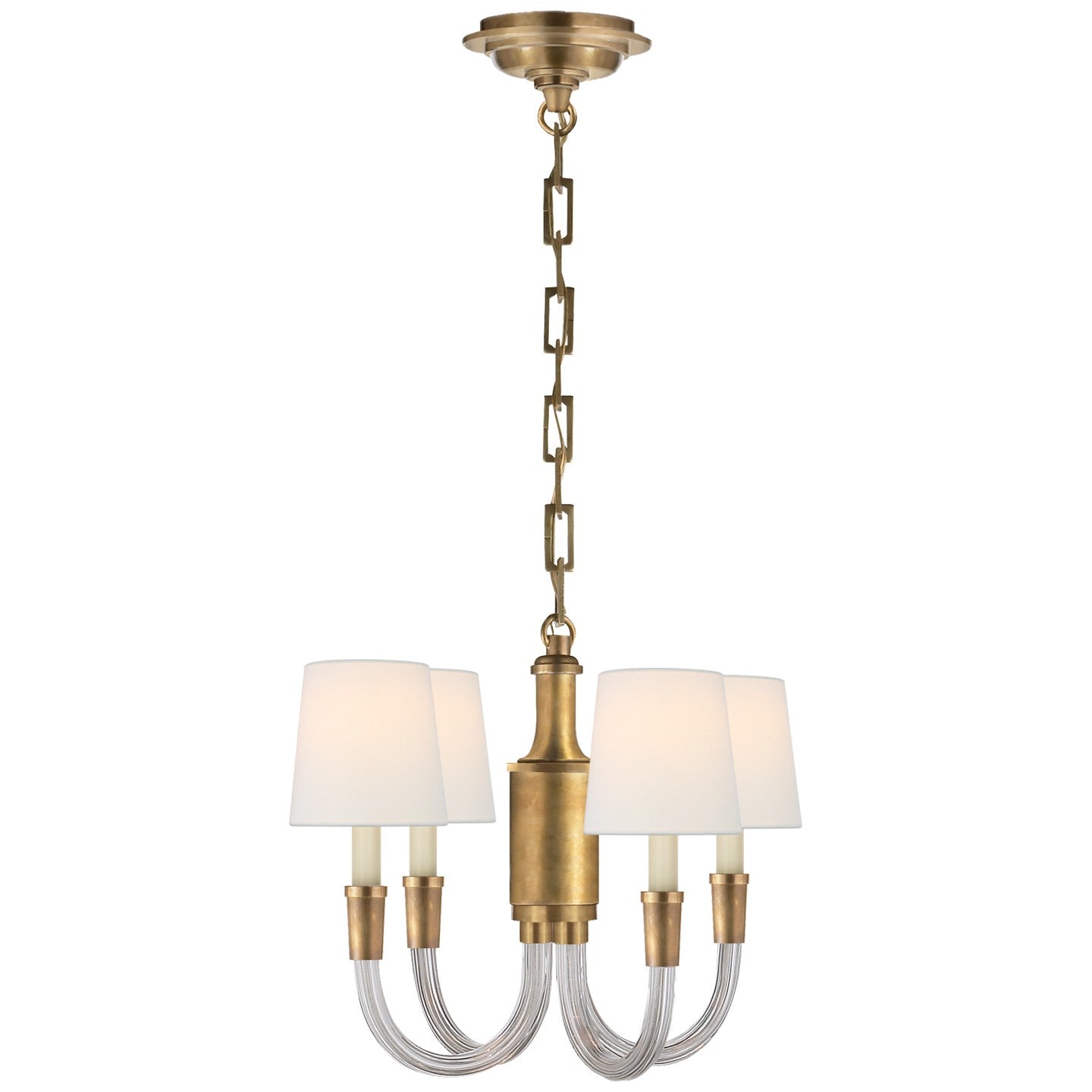 Visual Comfort Signature Canada - TOB 5031HAB-L - Four Light Chandelier - Vivian - Crystal with Brass