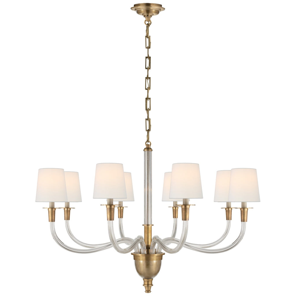 Visual Comfort Signature Canada - TOB 5032HAB-L - Eight Light Chandelier - Vivian - Hand-Rubbed Antique Brass