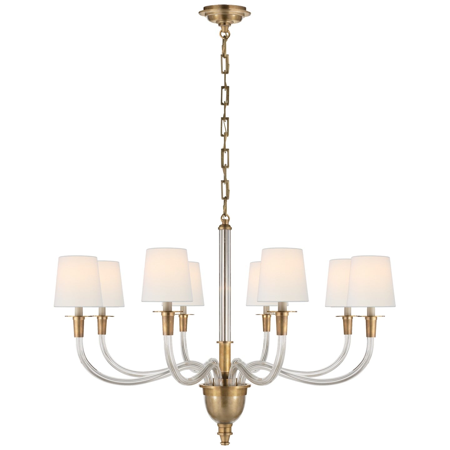 Visual Comfort Signature Canada - TOB 5032HAB-L - Eight Light Chandelier - Vivian - Hand-Rubbed Antique Brass