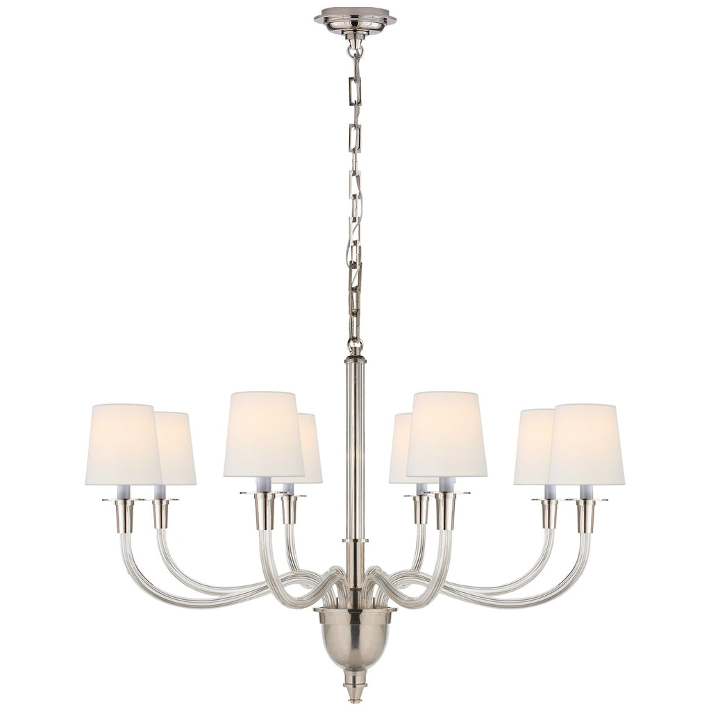 Visual Comfort Signature Canada - TOB 5032PN-L - Eight Light Chandelier - Vivian - Polished Nickel