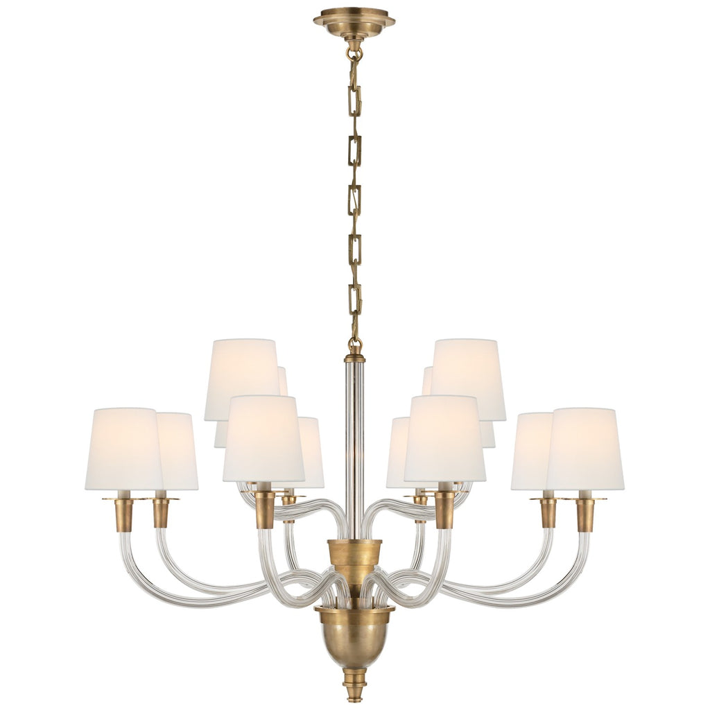 Visual Comfort Signature Canada - TOB 5033HAB-L - 12 Light Chandelier - Vivian - Hand-Rubbed Antique Brass