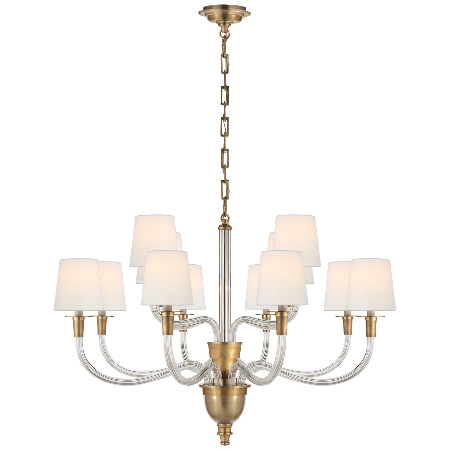 Visual Comfort Signature Canada - TOB 5033HAB-L - 12 Light Chandelier - Vivian - Hand-Rubbed Antique Brass