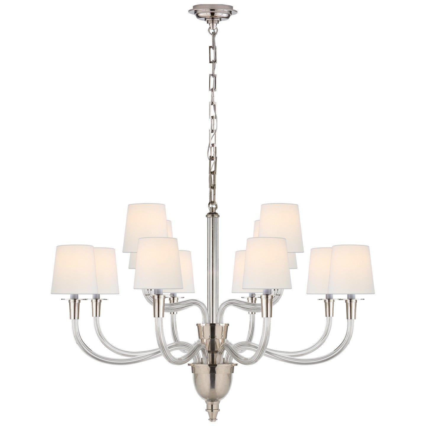 Visual Comfort Signature Canada - TOB 5033PN-L - 12 Light Chandelier - Vivian - Polished Nickel