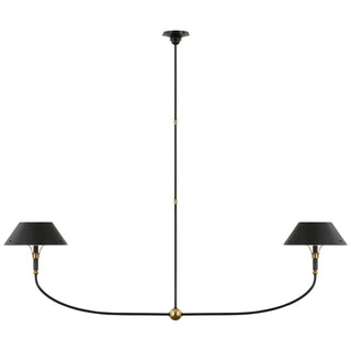Visual Comfort Signature Canada - TOB 5728BZ/HAB-BZ - LED Linear Chandelier - Turlington - Bronze and Hand-Rubbed Antique Brass