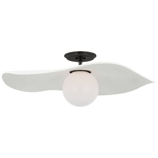Visual Comfort Signature Canada - WS 4040BZ-WHT - LED Semi-Flush Mount - Mahalo - Bronze