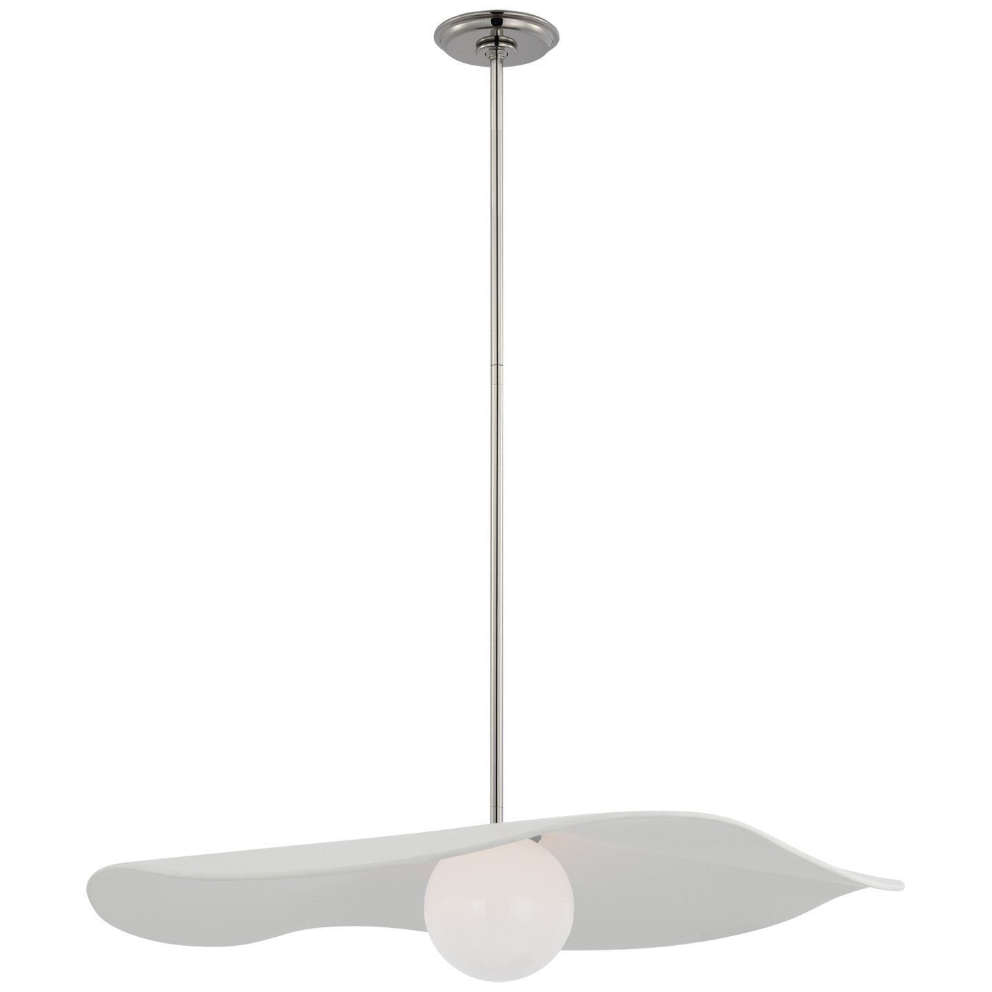 Visual Comfort Signature Canada - WS 5040PN-WHT - LED Pendant - Mahalo - Polished Nickel