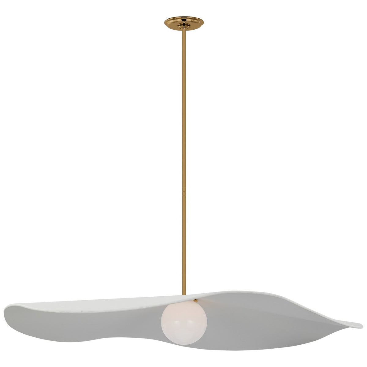 Visual Comfort Signature Canada - WS 5042HAB-WHT - LED Pendant - Mahalo - Hand-Rubbed Antique Brass