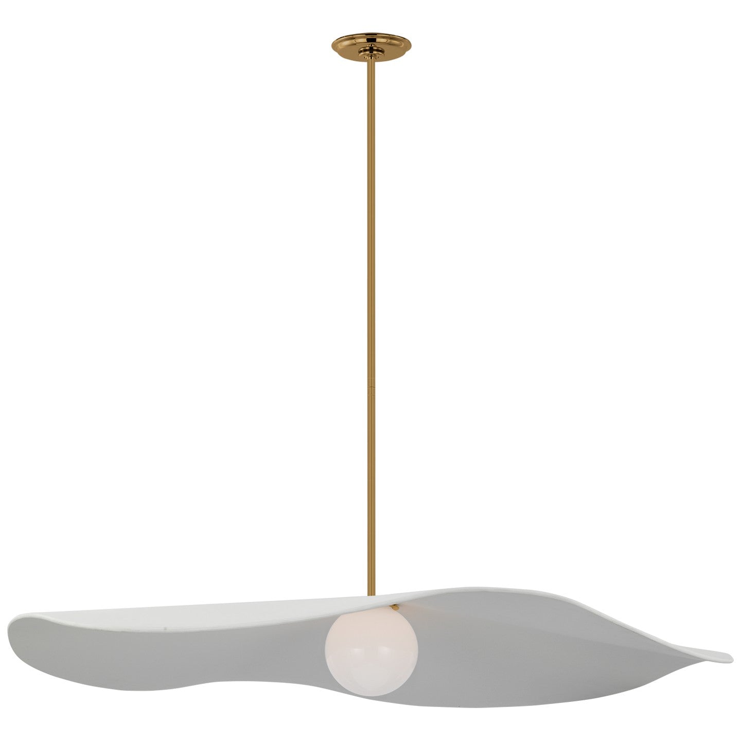 Visual Comfort Signature Canada - WS 5042HAB-WHT - LED Pendant - Mahalo - Hand-Rubbed Antique Brass