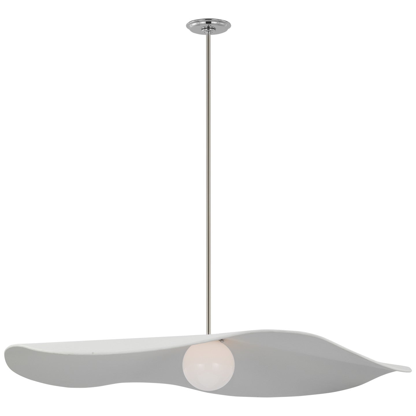 Visual Comfort Signature Canada - WS 5042PN-WHT - LED Pendant - Mahalo - Polished Nickel