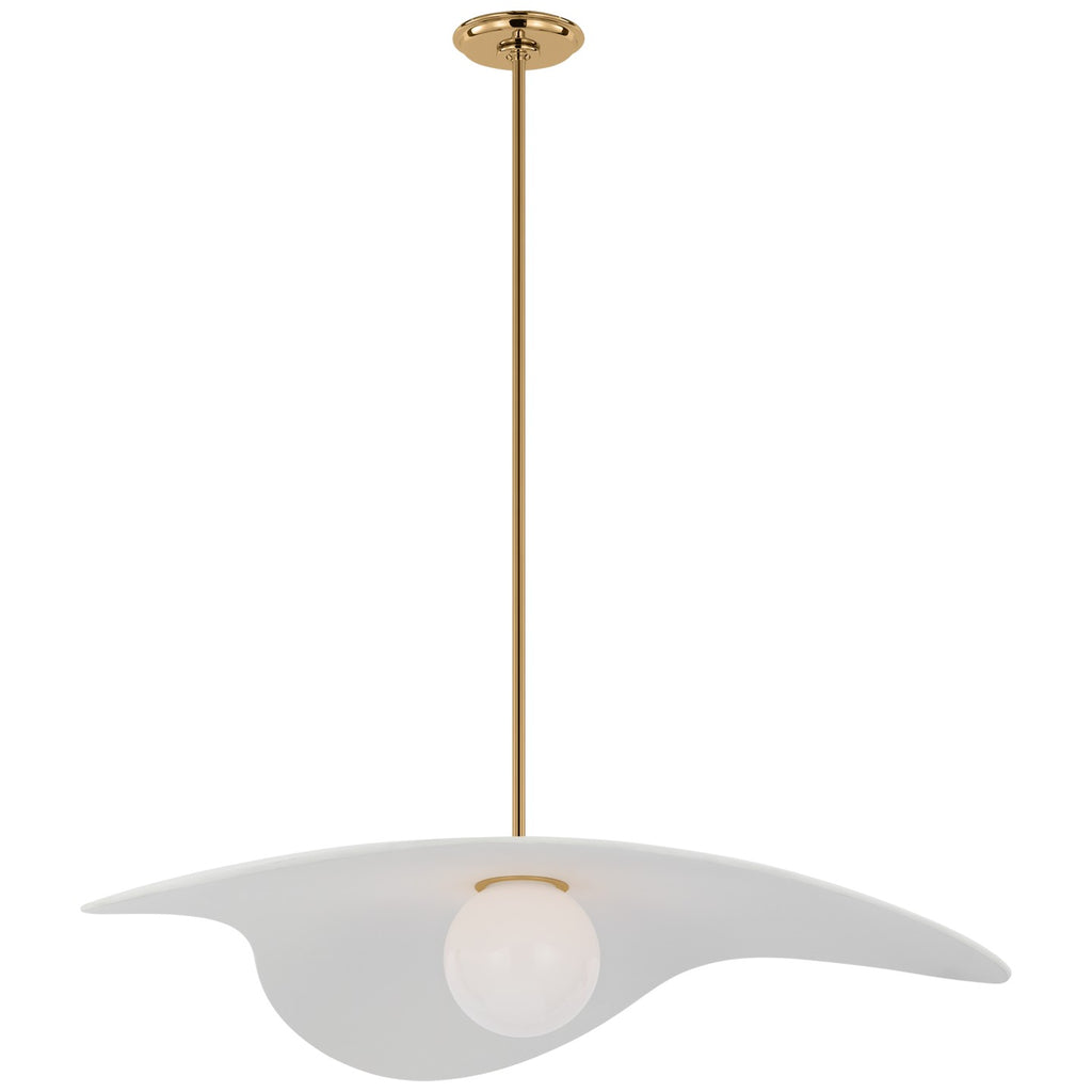 Visual Comfort Signature Canada - WS 5048HAB-WHT - LED Pendant - Mahalo - Hand-Rubbed Antique Brass