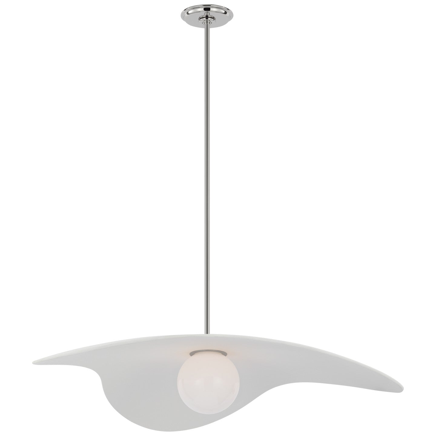 Visual Comfort Signature Canada - WS 5048PN-WHT - LED Pendant - Mahalo - Polished Nickel