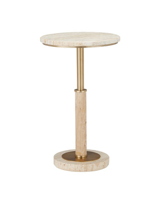 Morocco Travertine Accent Table