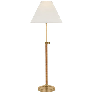 Visual Comfort Signature Canada - CHA 8081AB/NRT-L - LED Buffet Lamp - Basden - Antique-Burnished Brass and Natural Rattan