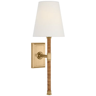 Visual Comfort Signature Canada - CHD 2083AB/NRT-L - LED Wall Sconce - Basden - Antique-Burnished Brass and Natural Rattan