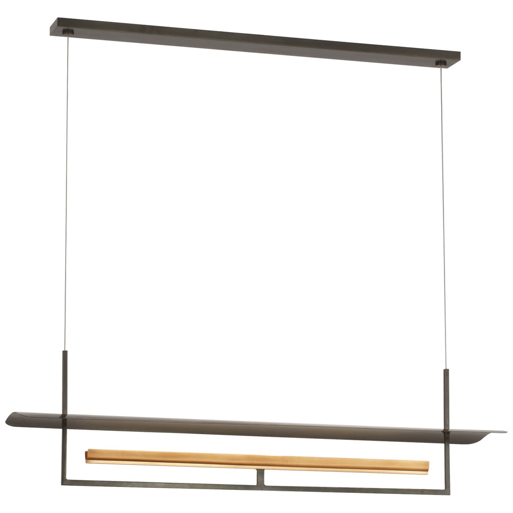 Visual Comfort Signature Canada - IKF 5140BZ/HAB - LED Linear Chandelier - Tristan - Bronze and Hand-Rubbed Antique Brass