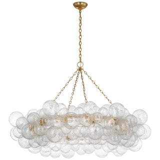 Visual Comfort Signature Canada - JN 5108G/CG - LED Chandelier - Talia - Gild and Clear Swirled Glass