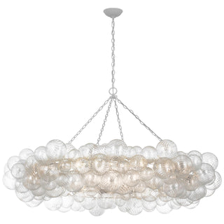 Visual Comfort Signature Canada - JN 5109PW/CG - LED Chandelier - Talia - Plaster White and Clear Swirled Glass