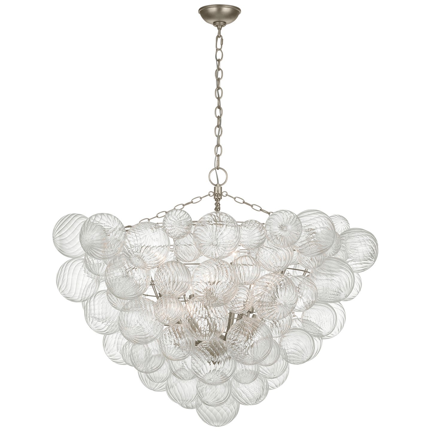 Visual Comfort Signature Canada - JN 5122BSL/CG - LED Chandelier - Talia - Burnished Silver Leaf and Clear Swirled Glass