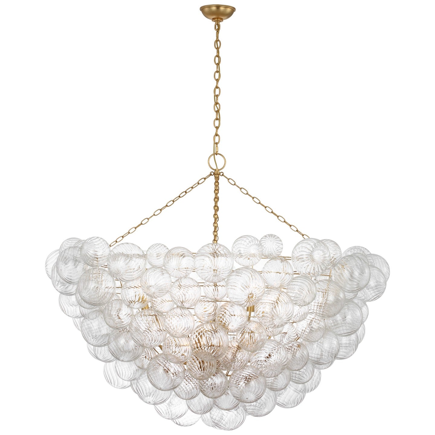 Visual Comfort Signature Canada - JN 5123G/CG - LED Chandelier - Talia - Gild and Clear Swirled Glass