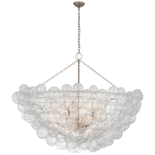 Visual Comfort Signature Canada - JN 5124BSL/CG - LED Chandelier - Talia - Burnished Silver Leaf and Clear Swirled Glass