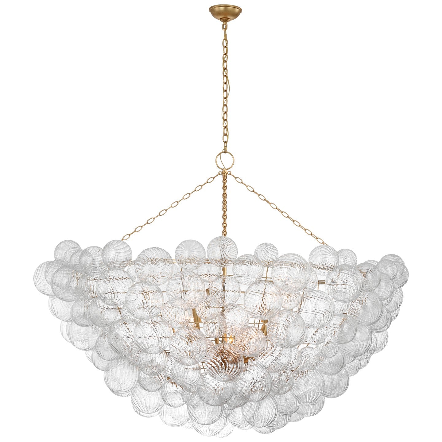 Visual Comfort Signature Canada - JN 5124G/CG - LED Chandelier - Talia - Gild and Clear Swirled Glass