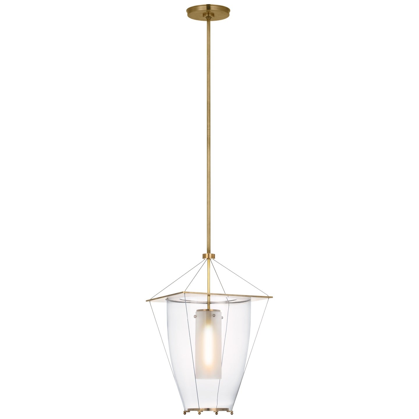 Visual Comfort Signature Canada - RB 5092AB-CG - LED Lantern - Ovalle - Antique Burnished Brass