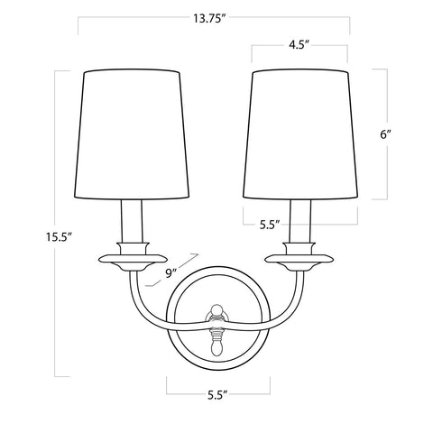 Fisher Sconce Double