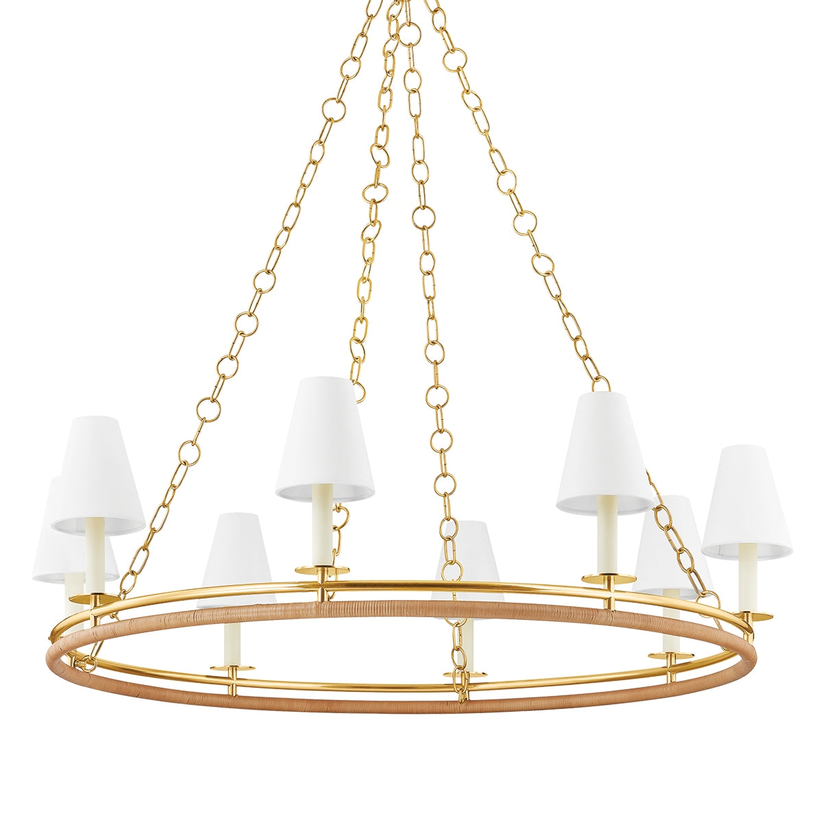 Hudson Valley Canada - 4408-AGB - Eight Light Chandelier - Swanton - Aged Brass
